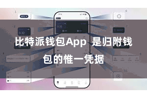 比特派钱包App 是归附钱包的惟一凭据